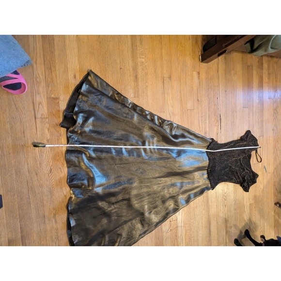 NWT Vintage Cache Evening Gown Size 8 Metallic Princess Maxi Dress - Picture 7 of 13